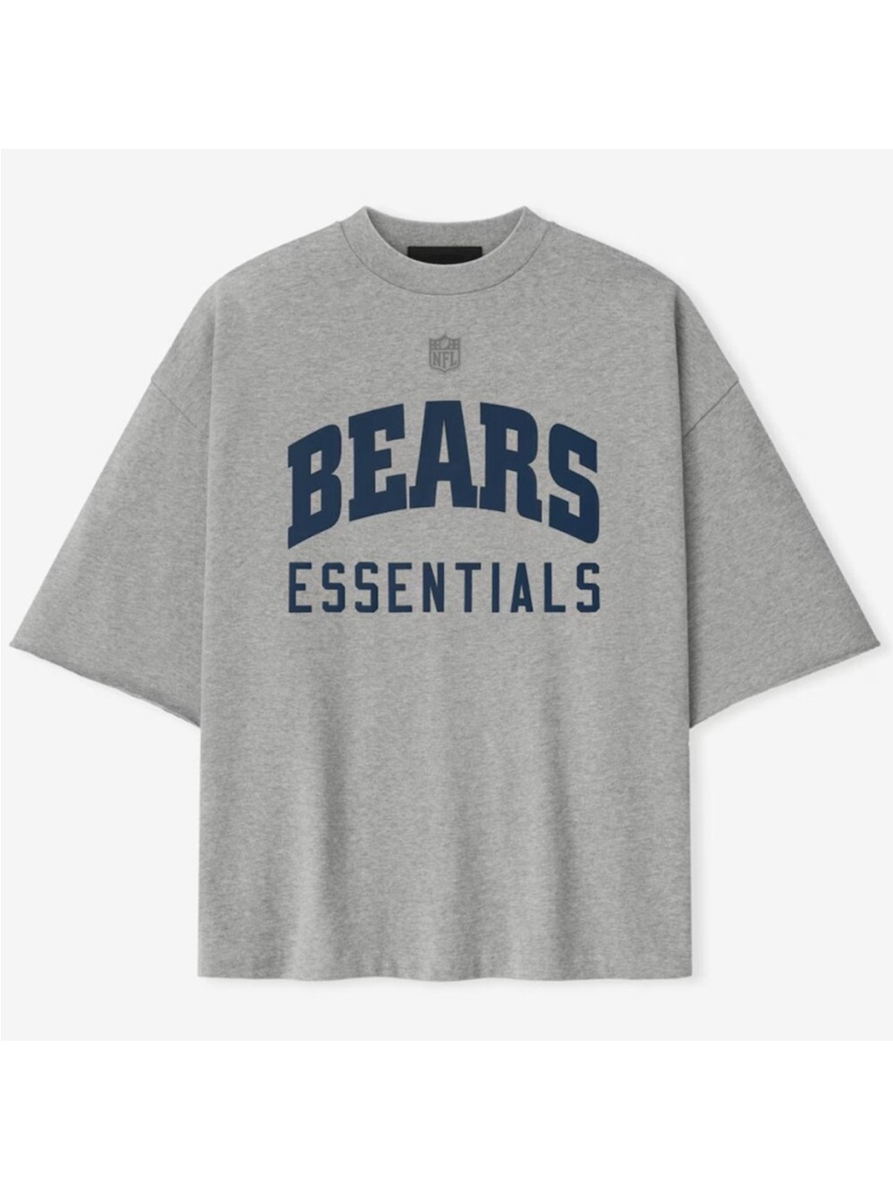 Essentials Gray Tee with Navy Bears Logo